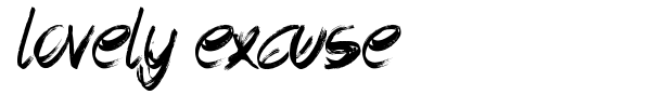 Lovely Excuse font preview